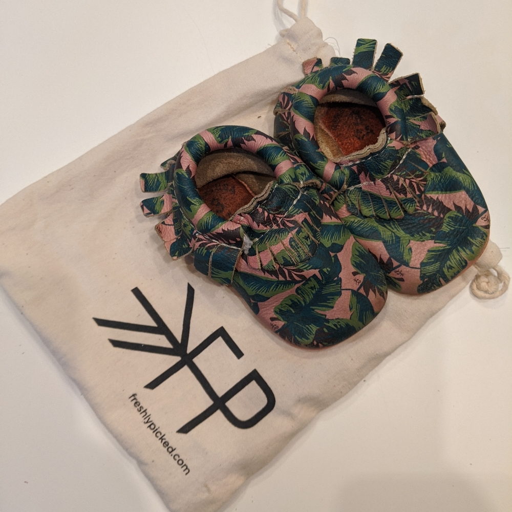 Freshly Picked Palm Print Moccasins